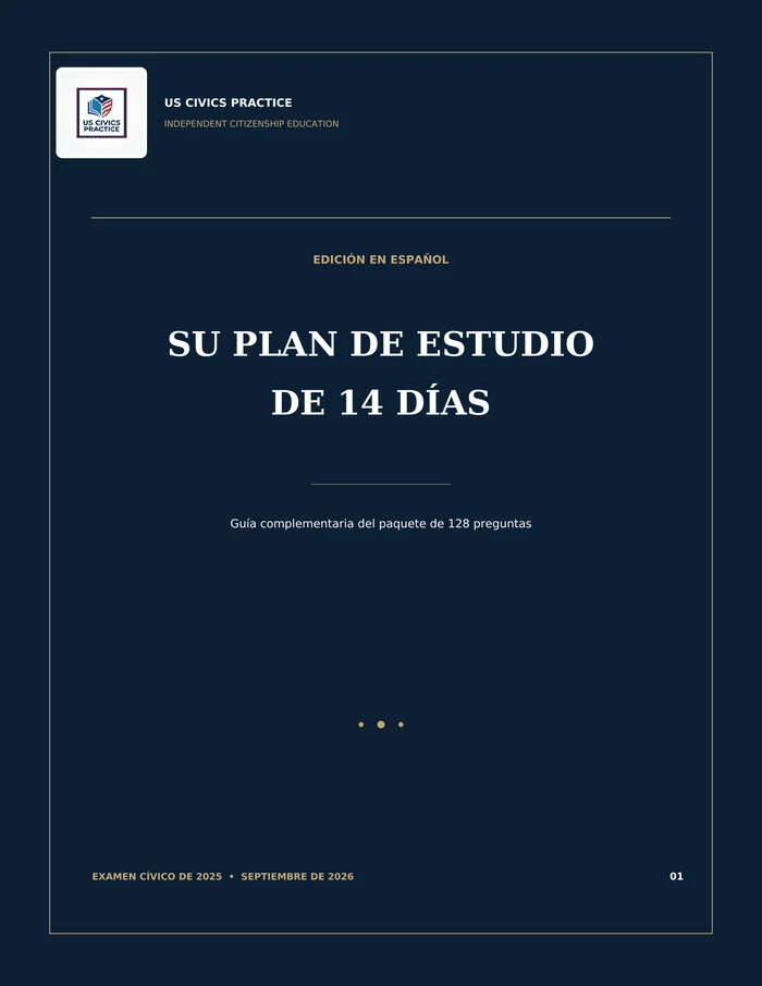 Cover of the Spanish 9-page bonus study guide — Su Plan de Estudio de 14 Días