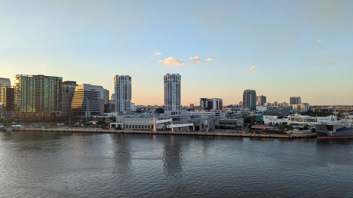 Tampa Bay skyline at sunset representing the citizenship journey for Tampa area residents